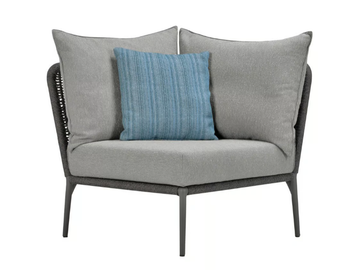 KNOT MODULE CORNER - Olefin rope and aluminium corner module for sofa by JANUS et Cie - view 3